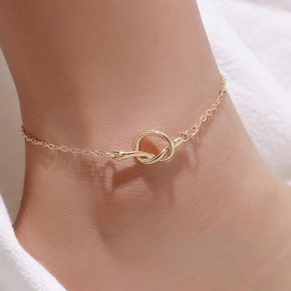 3/$30 Knot Gold Anklet - Picture 1 of 4
